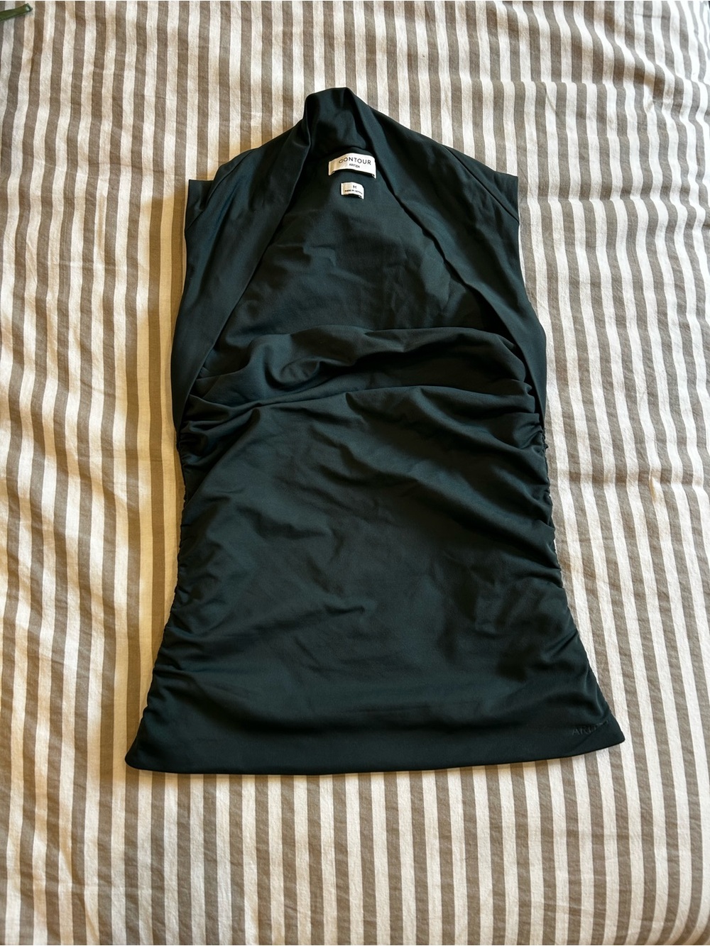 Aritzia Black Sleeveless Ruched Tank Top